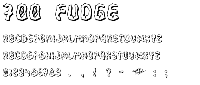 700 Fudge font